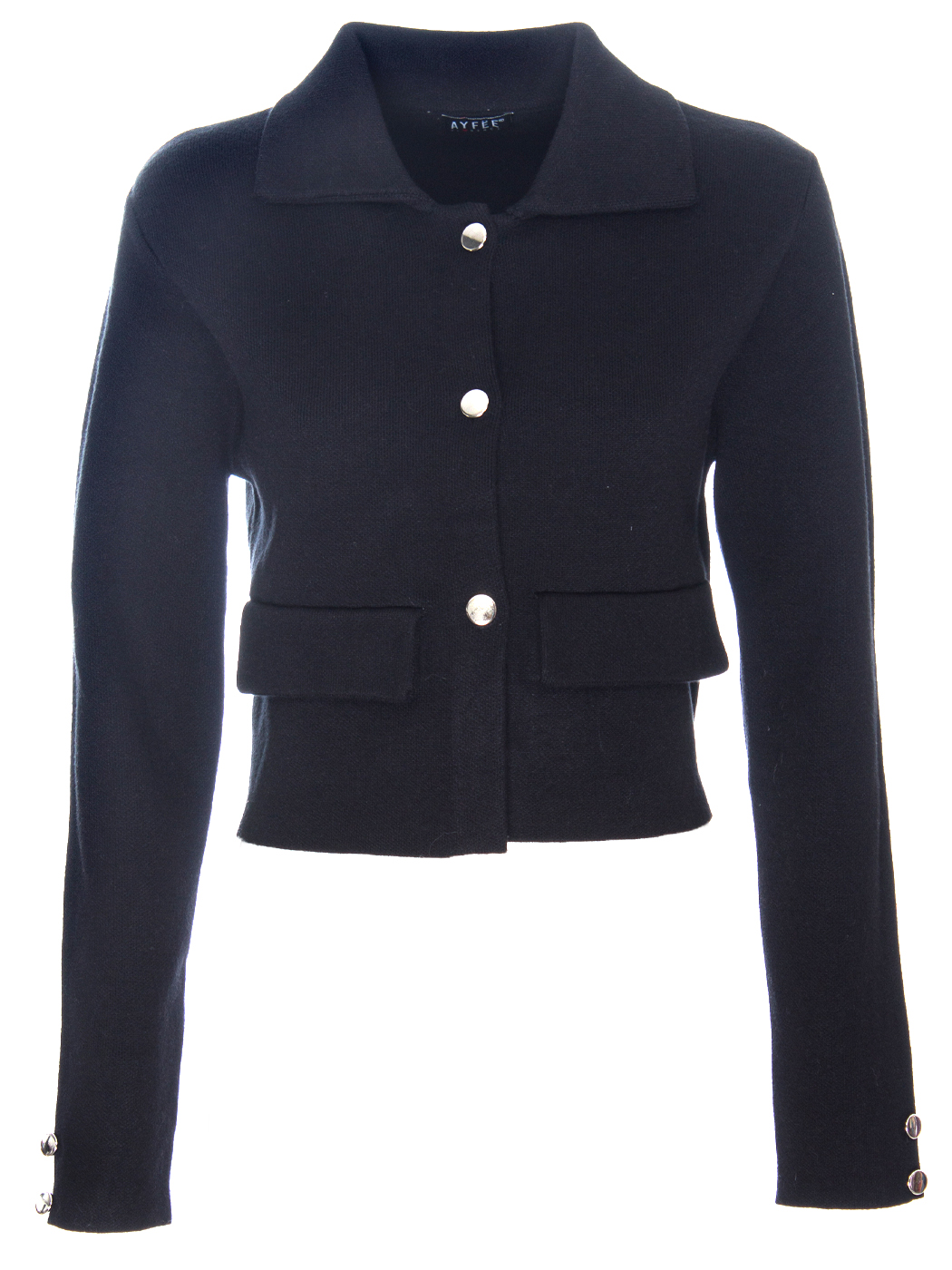 GIACCA CORTA PUNTO TESSUTO, 2 TG  - BLACK